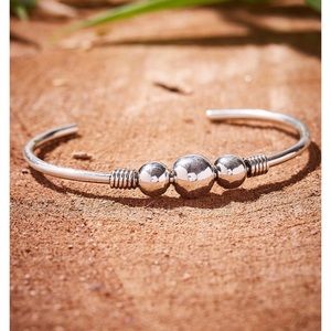 Sterling Silver Tri Orb Cuff